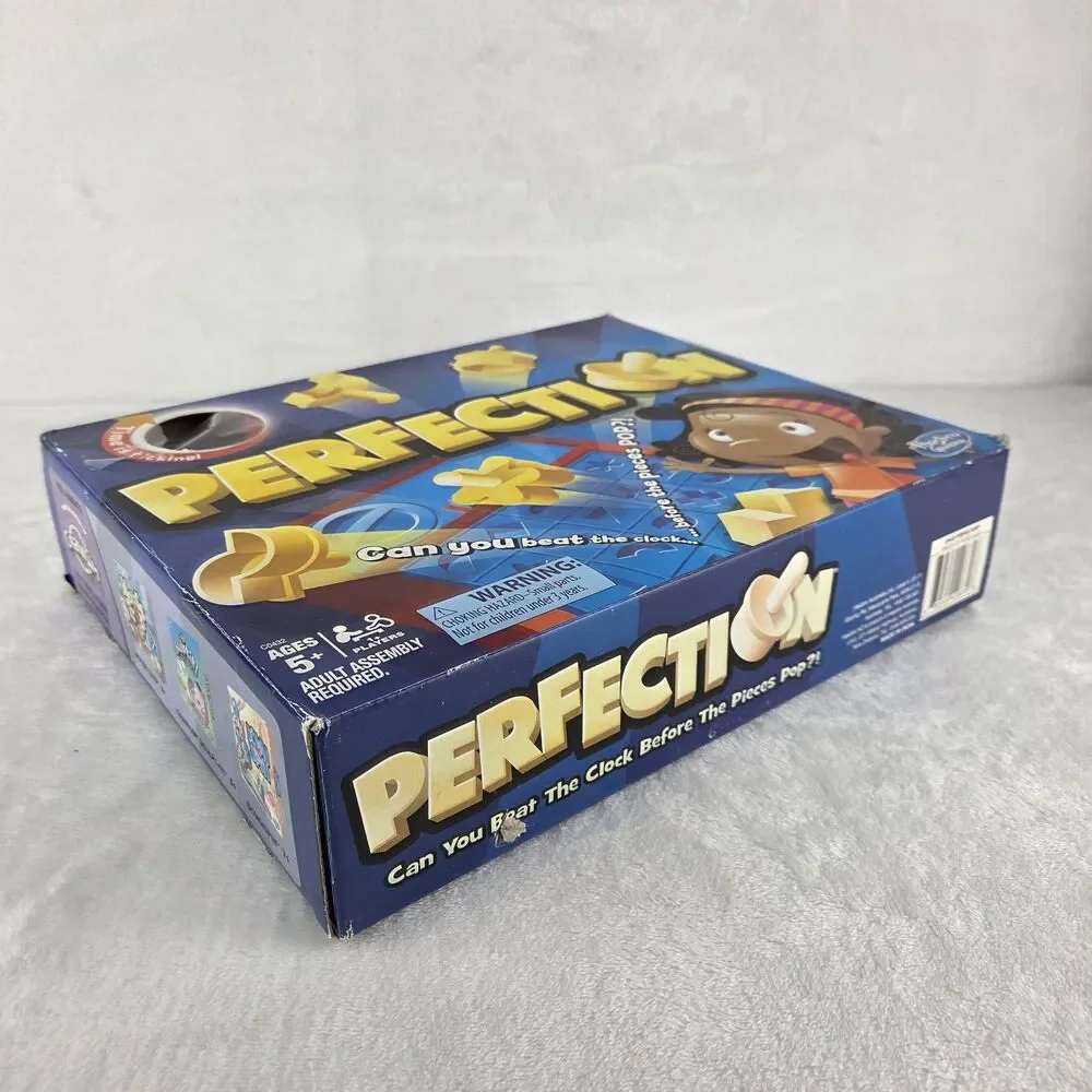 HASBRO Perfection Kids Board Game 2016 Complete 25 Shape Pieces Box Tested